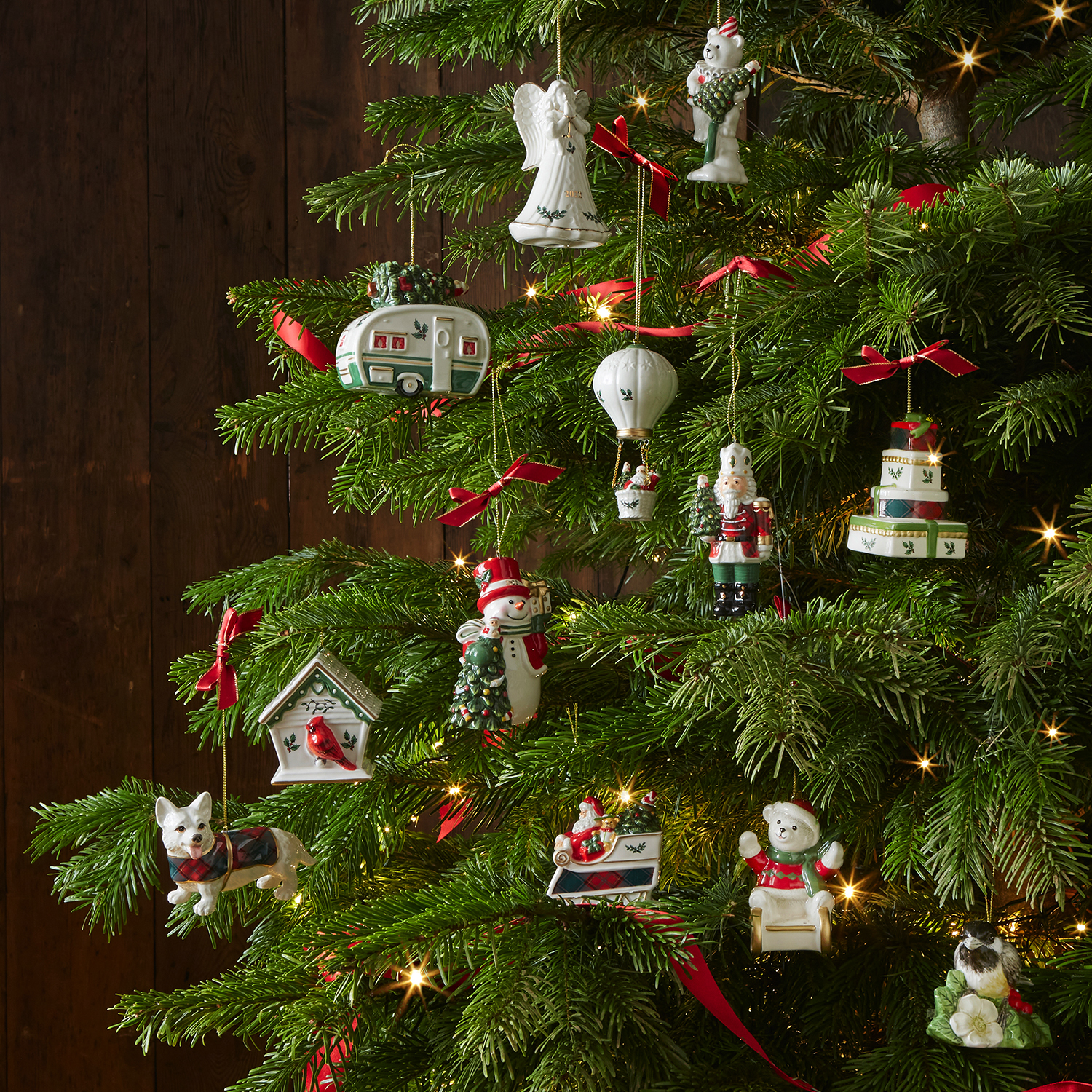 Christmas Tree Chickadee Ornament image number null